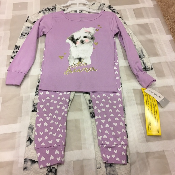 New Carters 4 pieces pajama set 100% cotton size 3T.